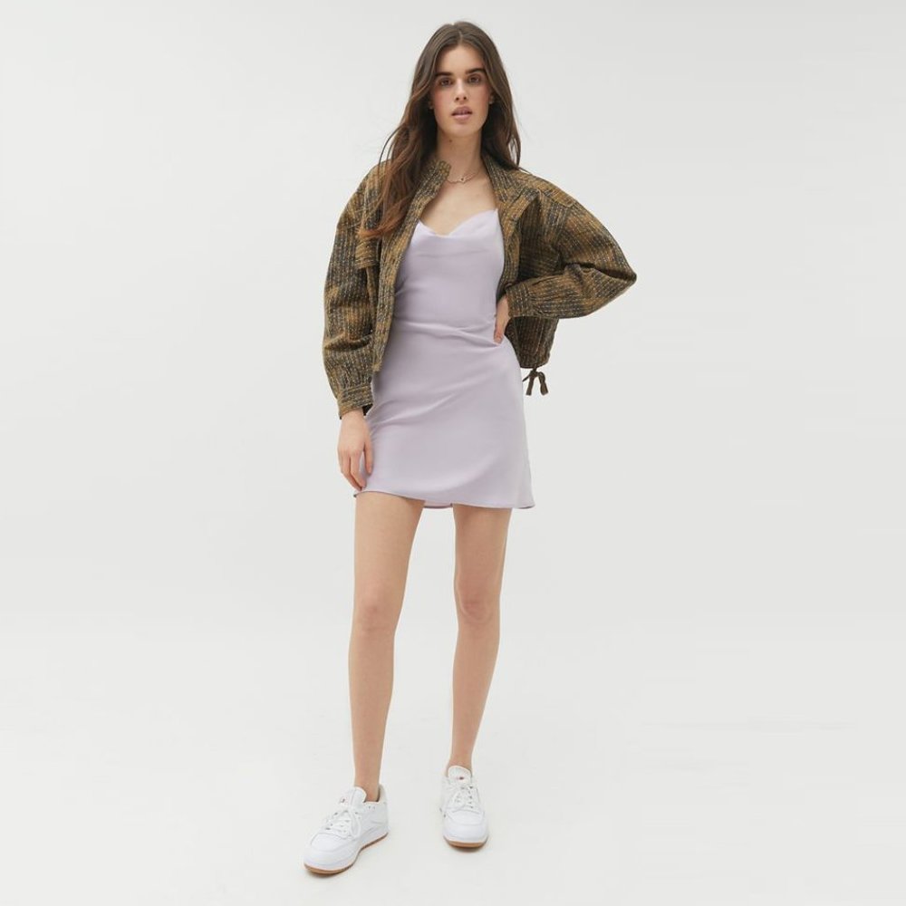 UO Mallory Cowl Neck Slip Dress - XS